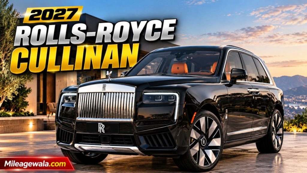 2027 Rolls-Royce Cullinan white luxury SUV parked outside a premium villa