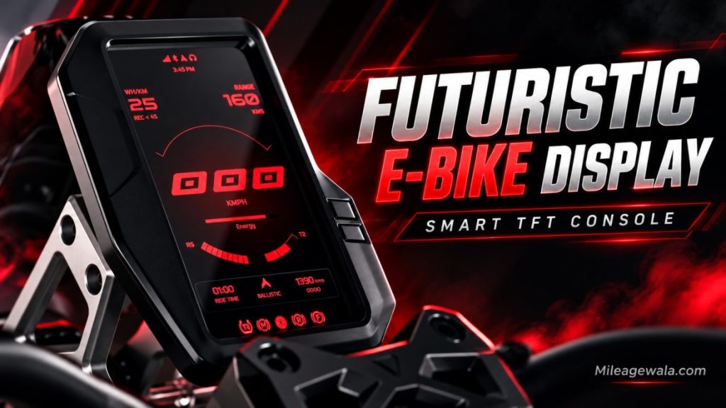 Ultraviolette Shockwave 2027 Futuristic electric bike TFT display with smart digital console